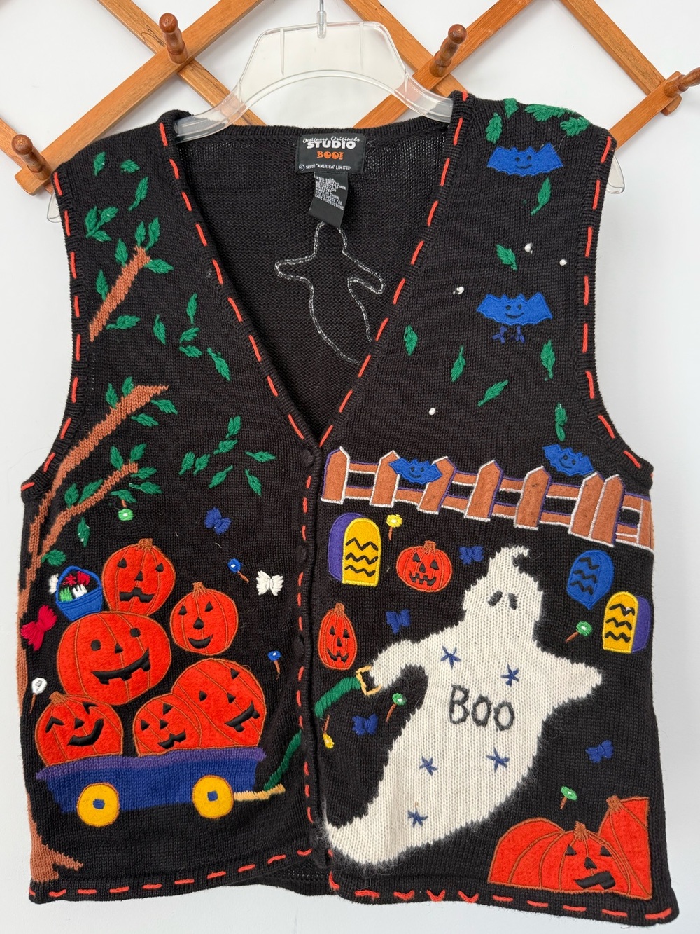 Vintage 90’s Halloween Vest Sweater Medium